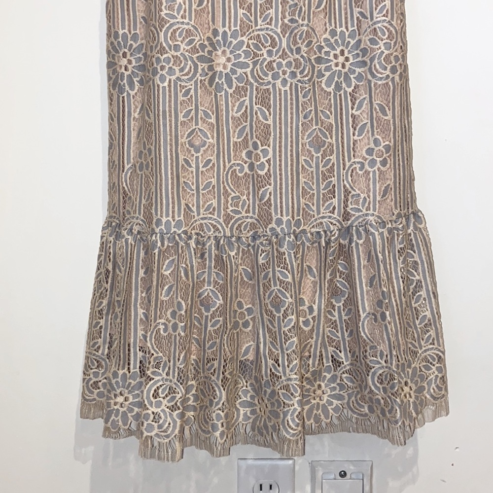 Anthropologie Cream Lace Dress - Picture 9 of 16